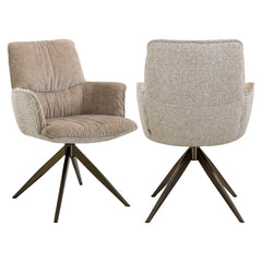 Dining chair Chase cream blockweave swivel - Richmond Interiors