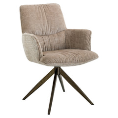 Dining chair Chase cream blockweave swivel - Richmond Interiors