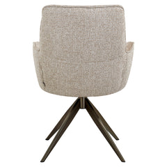 Dining chair Chase cream blockweave swivel - Richmond Interiors