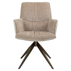 Dining chair Chase cream blockweave swivel - Richmond Interiors