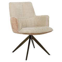 Dining chair Chase ginger jacquard swivel - Richmond Interiors