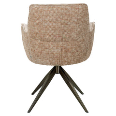 Dining chair Chase ginger jacquard swivel - Richmond Interiors