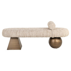 Bench Geneva beige angora alexander jones - Richmond Interiors