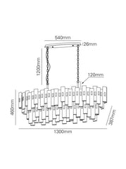 Fairfield hanglamp 11-lichts brons - Maretti