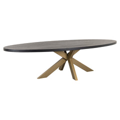 Dining table Watson 235 incl. spider leg gold (Black) - Richmond Interiors