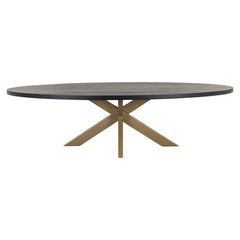 Dining table Watson 235 incl. spider leg gold (Black) - Richmond Interiors