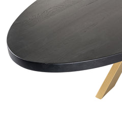 Dining table Watson 235 incl. spider leg gold (Black) - Richmond Interiors