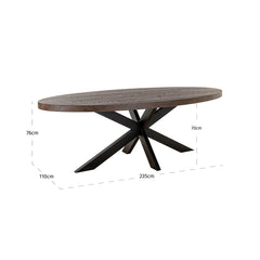 Dining table Watson Dark brown/black 235 - Richmond Interiors