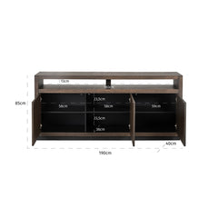 Sideboard Oakura 3-doors (Brown) - Richmond Interiors