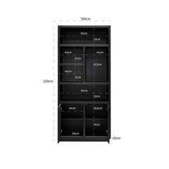 Display cabinet Oakura 2-doors (Black) - Richmond Interiors