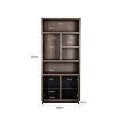 Boekenkast Oakura 2-deuren (Brown) - Richmond Interiors