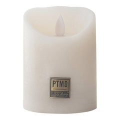 LED Light Candle rustic white moveable flame S - PTMD