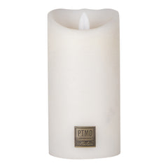 LED Light Candle rustic white moveable flame L - PTMD