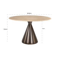 Dining table Montgommery beige 130Ø - Richmond Interiors