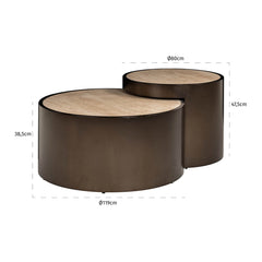 Coffee table Ronson beige (Set of 2) - Richmond Interiors