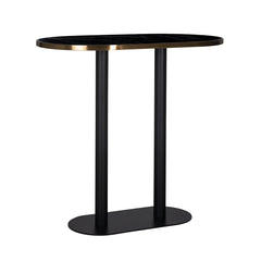 Bar table Zenza oval (Black) - Richmond Interiors