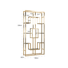 Display cabinet Magnus (Gold) - Richmond Interiors