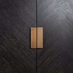 Dressoir Blackbone brass 4-deuren + open vak (Black rustic) - Richmond Interiors