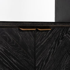 Boekenkast Blackbone brass 2-deuren (Black rustic) - Richmond Interiors