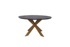 Eettafel Blackbone Brass black rustic 140Ø - Richmond Interiors