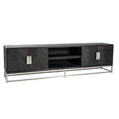 TV-dressoir Blackbone silver 4-deuren 220 (Black rustic) - Richmond Interiors