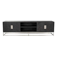 TV-dressoir Blackbone silver 4-deuren 220 (Black rustic) - Richmond Interiors