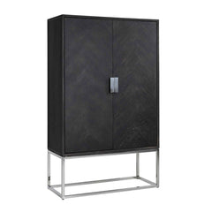 Wandschrank Blackbone silver 2-Türen (Black rustic) - Richmond Interiors