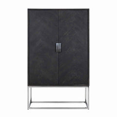 Wandschrank Blackbone silver 2-Türen (Black rustic) - Richmond Interiors