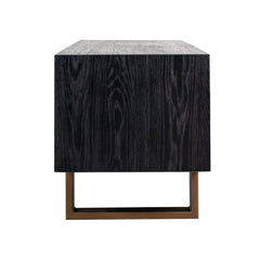 Fernsehkommode Hunter 2-schubladen (Black rustic) - Richmond Interiors