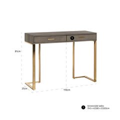 Console Marie-Lou 2-drawers (Gold) - Richmond Interiors