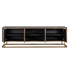 TV cabinet Classio with 4-doors (Brushed Gold) - Richmond Interiors