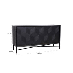 Dressoir Blax 2-schuifdeuren (Black) - Richmond Interiors