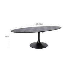 Esstisch Blax oval 230x100 (Black) - Richmond Interiors