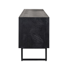 Fernsehkommode Blax 2-Klappen 1-Regal (Black) - Richmond Interiors