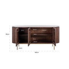 Dressoir Barkley 3-deuren  (Brushed Gold) - Richmond Interiors