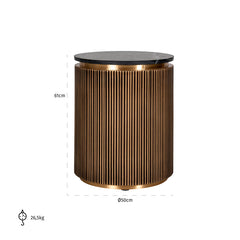 Bijzettafel Ironville 50Ø (Gold) - Richmond Interiors