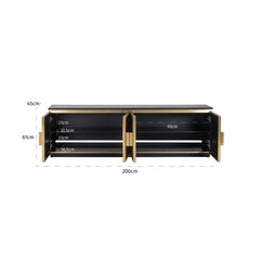 TV-dressoir Ironville 4-deuren (Gold) - Richmond Interiors