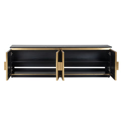 TV-dressoir Ironville 4-deuren (Gold) - Richmond Interiors