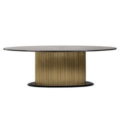 Eettafel Ironville ovaal 235 (Black/gold) - Richmond Interiors