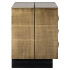 Nighstand Collada 3-drawers (Brushed Gold) - Richmond Interiors