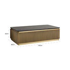 Coffee table Ironville (Gold) - Richmond Interiors