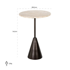 Bijzettafel Avalon rond (Bronze) - Richmond Interiors