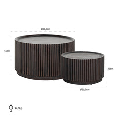 Coffee table set of 2 Vici - Richmond Interiors