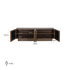 TV-dressoir Bryant 4-deuren (Brown) - Richmond Interiors