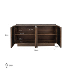 Dressoir Bryant 4-deuren (Brown) - Richmond Interiors