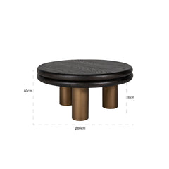 Salontafel Macaron (Black rustic) - Richmond Interiors