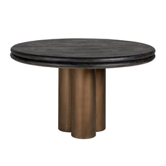 Dining table Macaron 130Ø (Black rustic) - Richmond Interiors