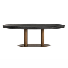 Dining table Macaron oval 235 (Black rustic) - Richmond Interiors