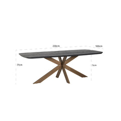 Dining table Hayley 230 (Dark coffee) - Richmond Interiors