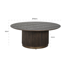 Salontafel Luxor 100Ø (Brown) - Richmond Interiors